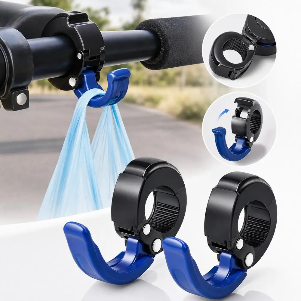 Multifunctional Cycling Accessory No-Drill Bicycle Handlebar Hook Convenient Cycling Helmet Shopping Bag Bike Hook