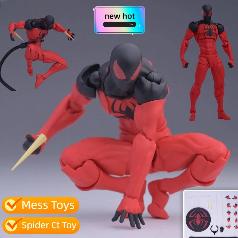 

Bandai Mess Toys черный костюм фигурка Человека-паука Kaine Parker Scarlet Spider фигурки аниме симбиот модель Человека-паука подарок