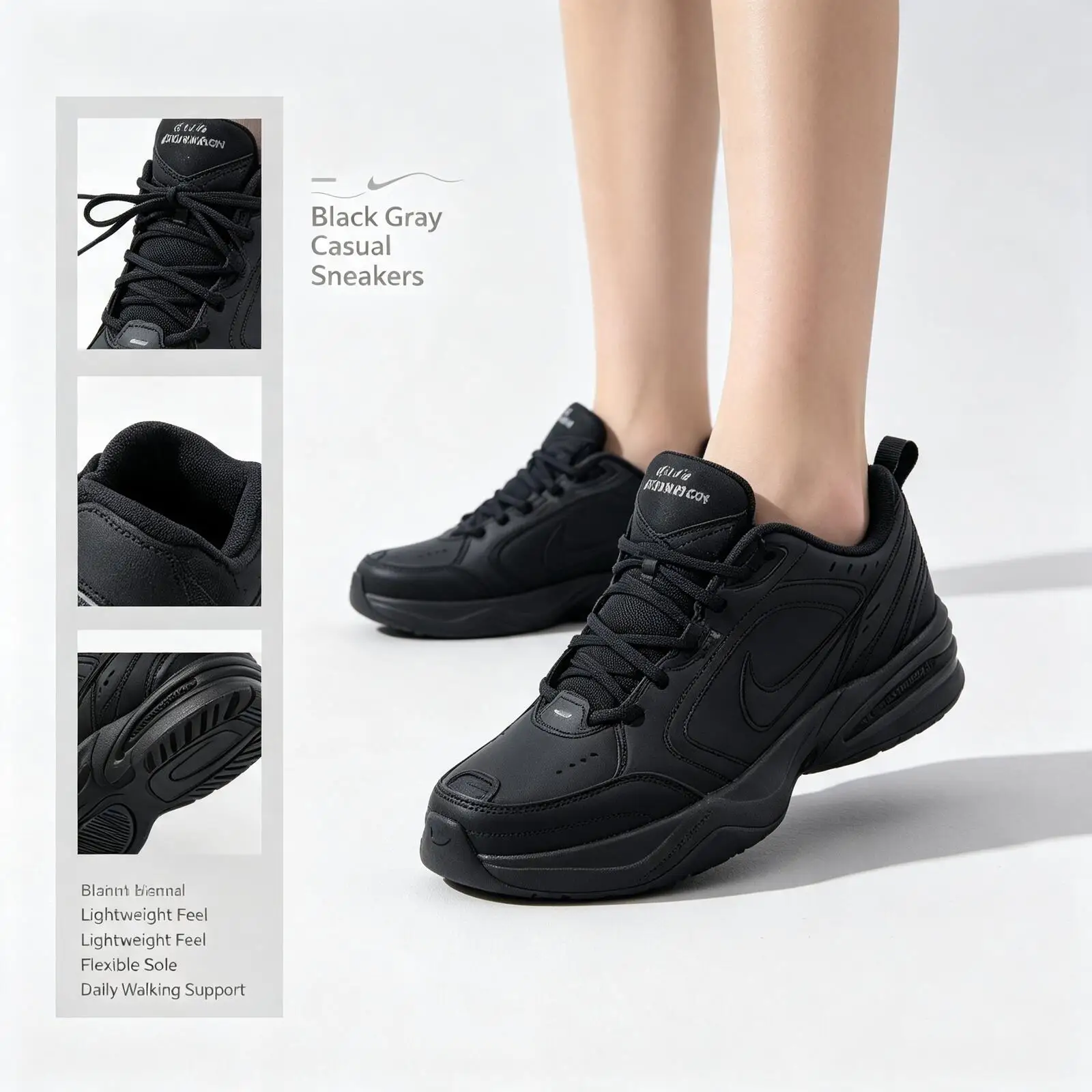 Nike Men's Air Monarch M2K Training Retro Dad Comfortable Lightweight Sports Fashion Casual Shoes 415445-001