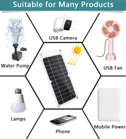 5V 3W/6W/10W Solar Panel with USB Outdoor Hiking and Camping Power Bank Portable Battery Mobile Phone Charging Panel