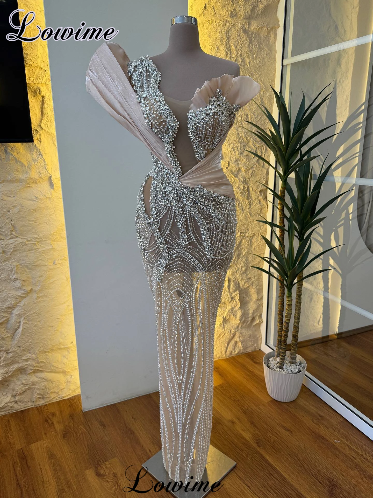 Cristais um ombro vestidos de celebridades sereia ilusão tapete vermelho vestidos de pista para mulher 2025 vestidos de gala personalizado