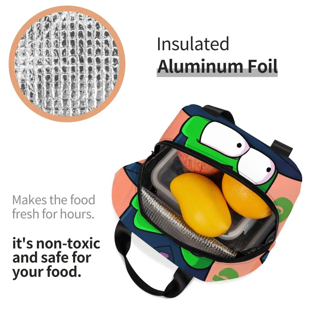 سوبر زينجز الاطفال معزول حقيبة الغداء قدرة عالية قابلة لإعادة الاستخدام حقيبة للحفاظ على البرودة حمل علب الاغذية كلية نزهة الغذاء حقائب اليد #4