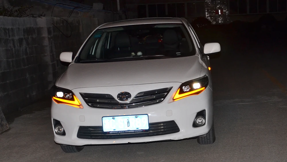 VLAND Led Daytime Running Light For Toyota Corolla 2011 2012 2013 Auto DRL Headlight Front Cover Fog Lamp Car Accessorie