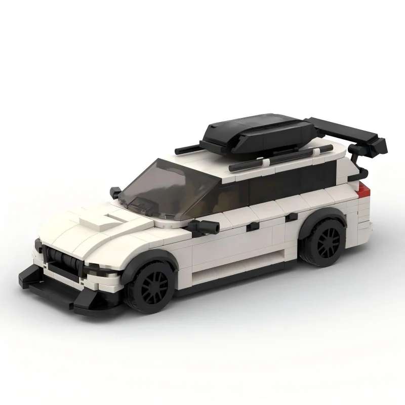 

MOC-170121 White Skoda Octavia drift car creative building blocks compatible with Lego, desktop decoration