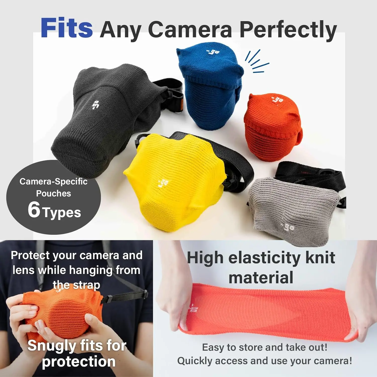 غطاء كاميرا، مربع مع، صنع في اليابان، مقاس S، برتقالي #3