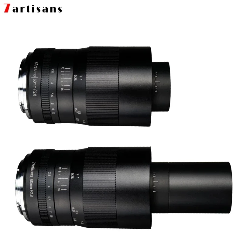 7artisans 60mm f2.8 1:1 Macro Lens Is Suitable for Canon EOSM EOSR Sony E Fuji FX M4/3 Nikon Z Mount A6000 A6500 M50 7 artisans