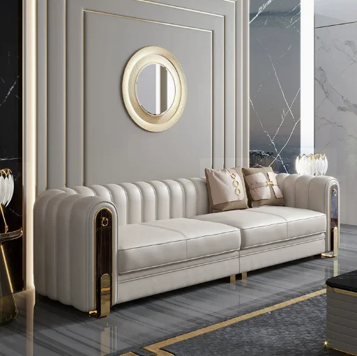 Light Luxury Italian High-End and Grand Living Room Sofas for Small and Large Homes - Napa Leather Sofas by Popular Designer - view 2