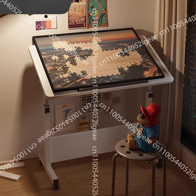 

Puzzle Table, Foldable Lifting Table, Special for Painting, Workbench, Bedside Computer Desk, Home Use