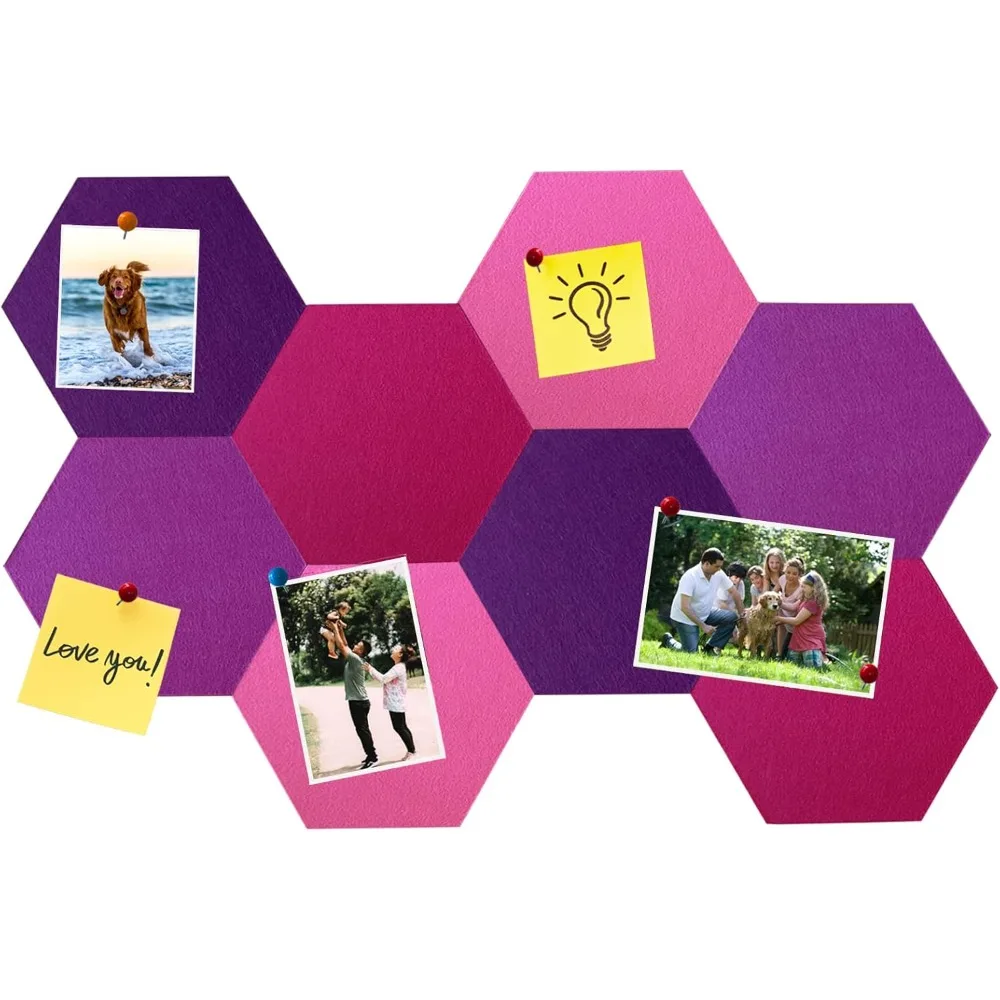 

8 шт. шестигранная фетровая пробковая доска, самоклеящаяся доска объявлений «сделай сам», булавочная доска для офиса, школы, дома, настенный декор, наклейки, памятки