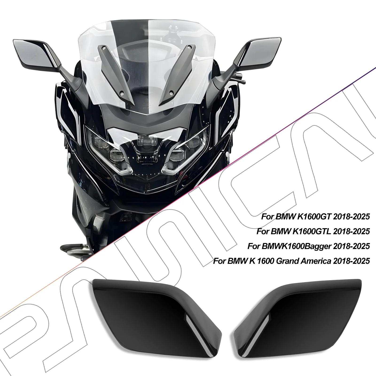 

Зеркало заднего вида PANICAL для мотоцикла BMW K1600B GT GTL GA 18-25, крышка зеркала заднего вида, оригинальная сменная крышка, аксессуары