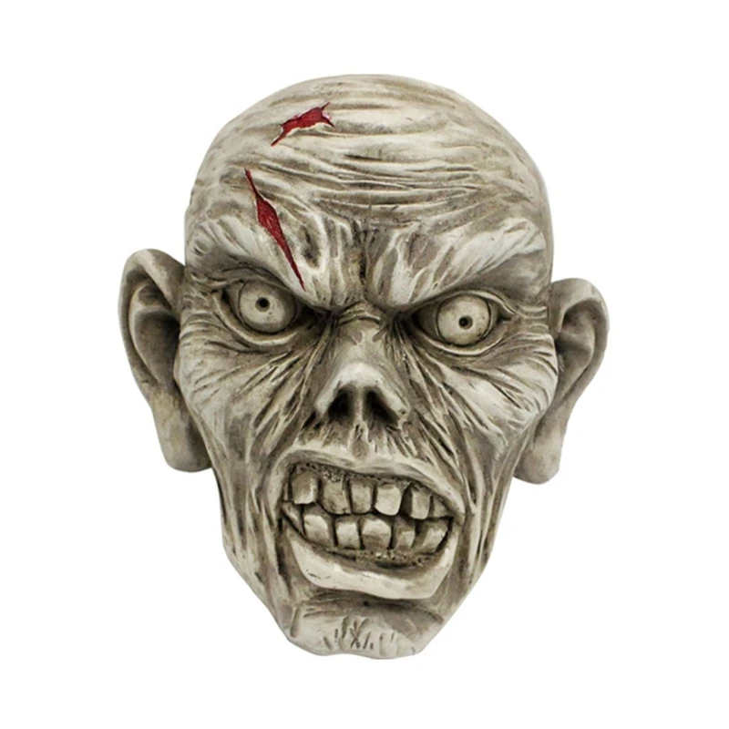 Realistic Skull Head Statue Human Skull Model Photo Props for Haunted House Home