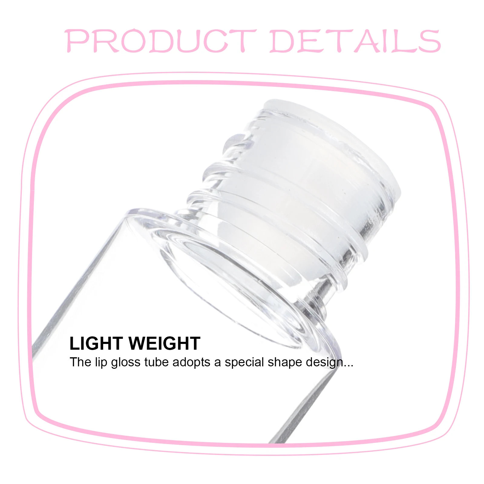 10 PCS Cute Lip Gloss Tubes Empty Bottle Lipgloss with Wand Bottles Wands Travel