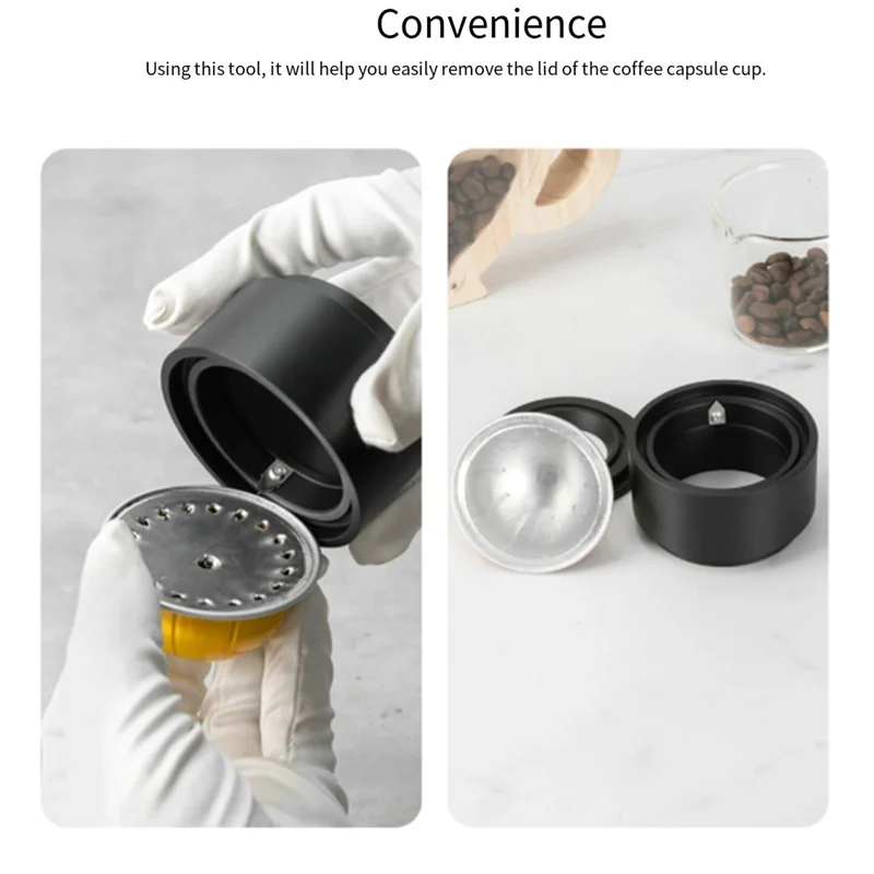 AAAN-أداة ختم أسرع لـ Nespresso Vertuo Pods Plus فتاحة غطاء كبسولة القهوة لآلات الإسبريسو أ