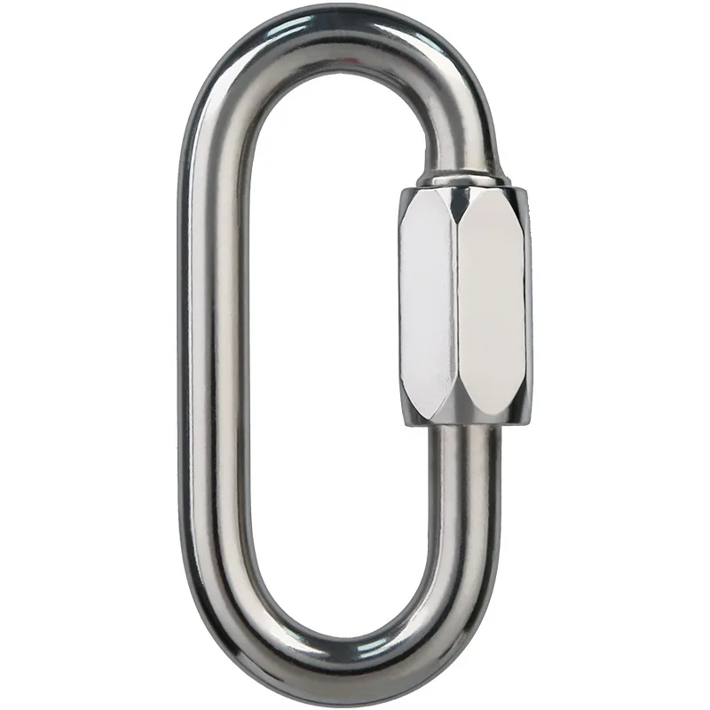 

Mellon Mei Long Professional Carabiner Stainless Steel Safety Quick Release Buckle for Rock Climbing