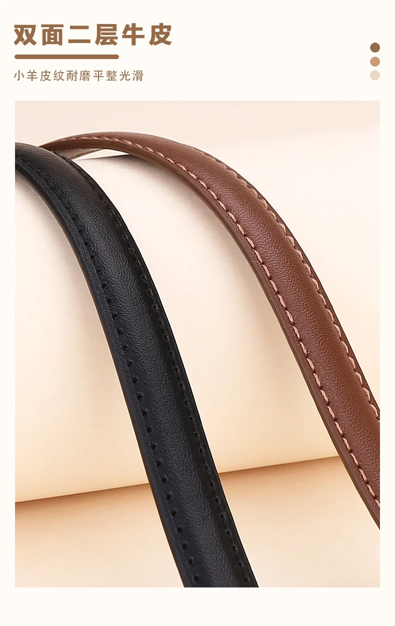 Neuer Damen-Ledergürtel; Modischer, schlichter Rindsledergürtel; Vielseitiger High-End-Gürtel; Dünner Taillengürtel für Frauen – Detail 5