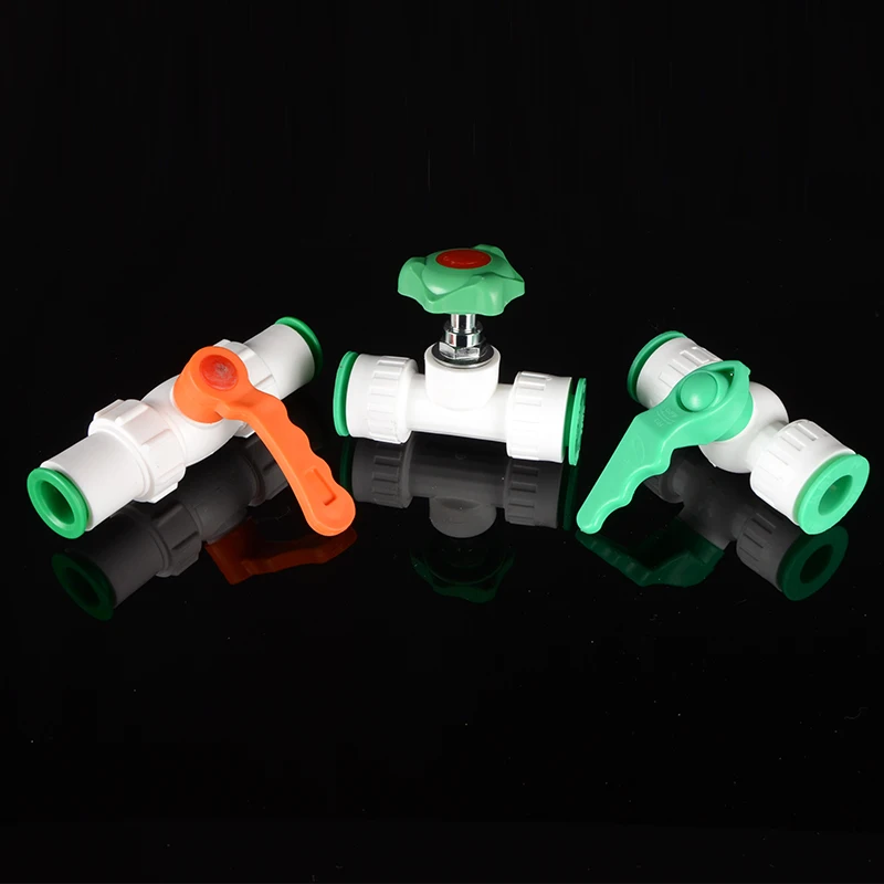 

PPR Quick Insert Ball Valve 20/25/32mm, Stop Valve with Movable Joint for Pipe Faucet Adapter, Plumbing Accessories