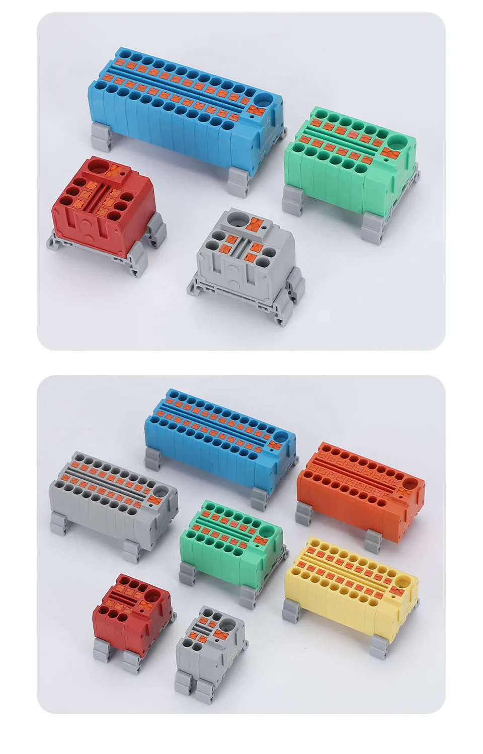 Steckbare Klemmleiste PTF6X2.5mm – Ein-Eingang, Mehrfach-Ausgang, Splicer, Spleißbare Kabelverbinder, DIN-Schienen-Anschlussdose, Elektrische Verbindung – Detail 10