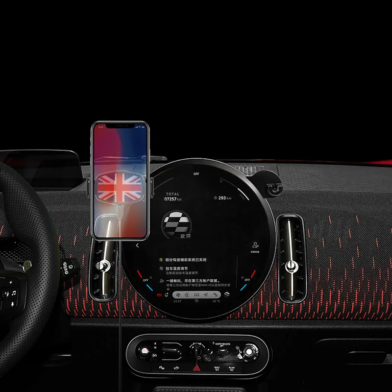 Suporte para celular com tela de controle central, suporte magnético para celular, acessórios para carro para mini cooper U25 J01 J05 F65 F66 F67