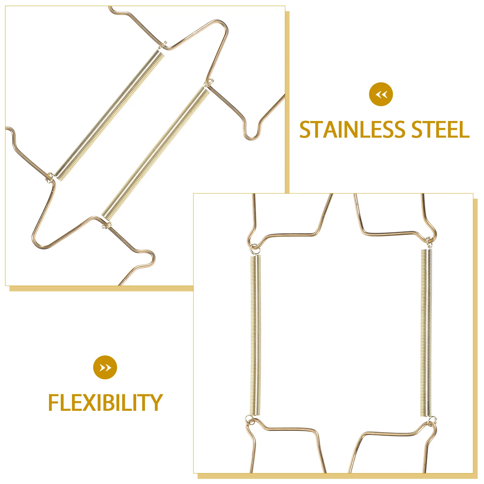 

2Pcs U-Shaped Spring Plate Display Hooks Invisible Wall Plate Holders Kitchen Heavy Duty Stainless Steel Hangers