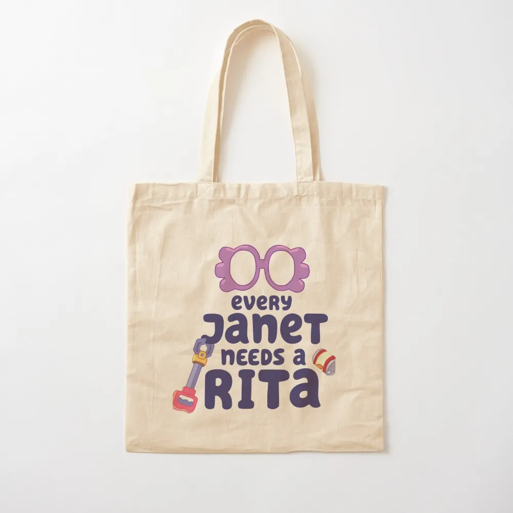 

Every Janet needs a Rita Tote Bag university shopper bag Large bags for women Canvas Tote Bag