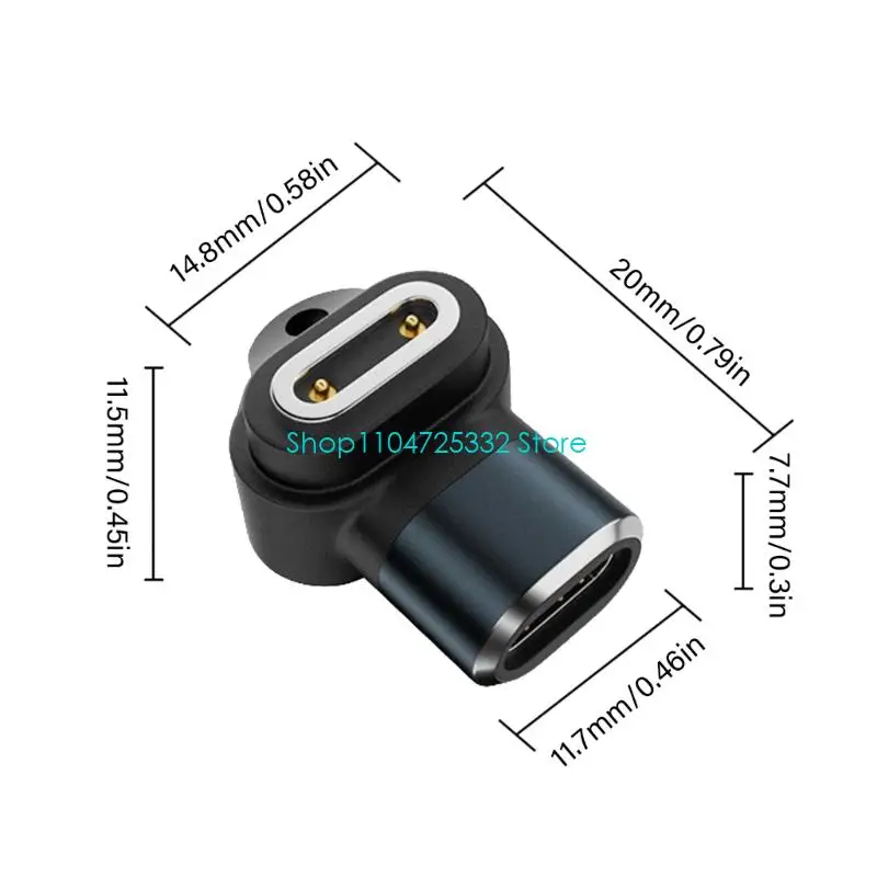 P5EA Convertidor adaptador carga magnética Ligero fácil Conexión eficiente fácil para Z6A/Z7S/Z7A/Z8A/Z9/Z10 Smartwatch