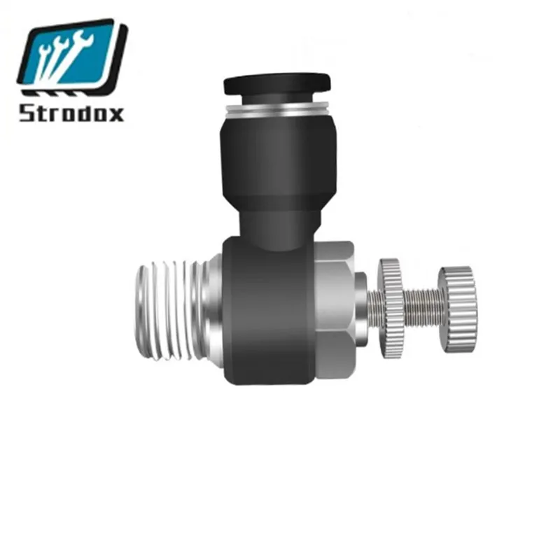 10 Pieces Precision Throttle Valve Pneumatic Adjustable Coupling SL4/6 Series With Good Sealing And Stable Performance