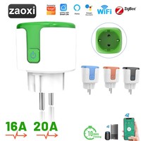 Tuya WIFI ZigBee Smart Socket 16A/20A  AC100-240V APP Remote Control Timing Switch Support Alexa Google Home Voice Control EU/FR