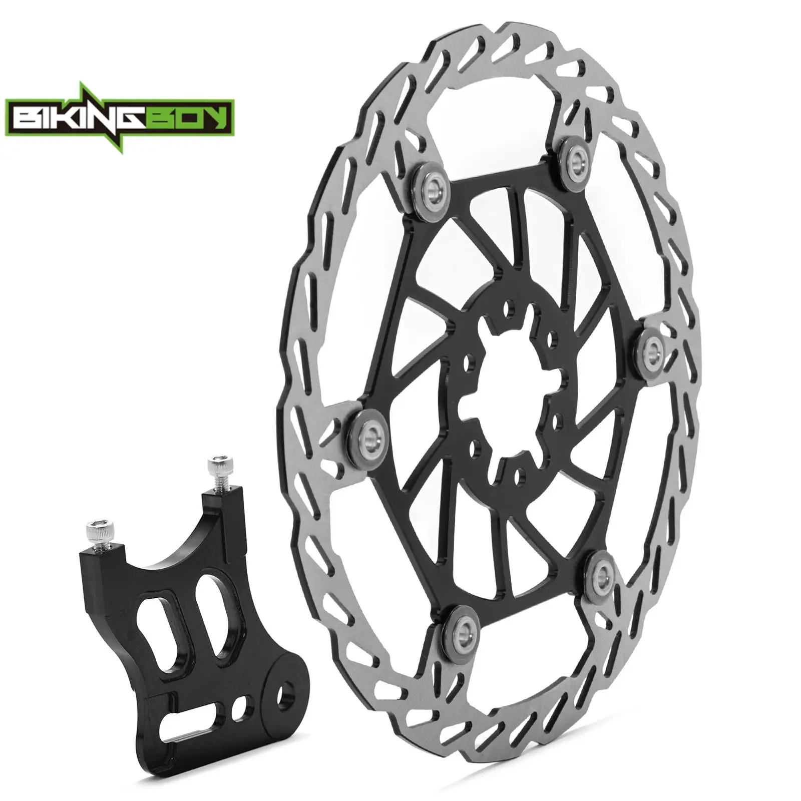 BIKINGBOY 9.8'' Front / Rear Brake Disc Rotor Disk Bracket For Apollo RFN For Beta Explorer Oversize Electric Dirt Bike Off-Road