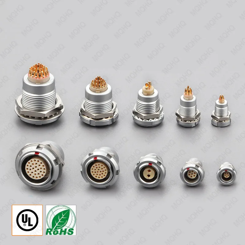 Compatible Lemos FGG Connector ECG Connectors Female 2-30 pole pin P Airline Socket Push-Pull Self-Locking Connector Socket 3B