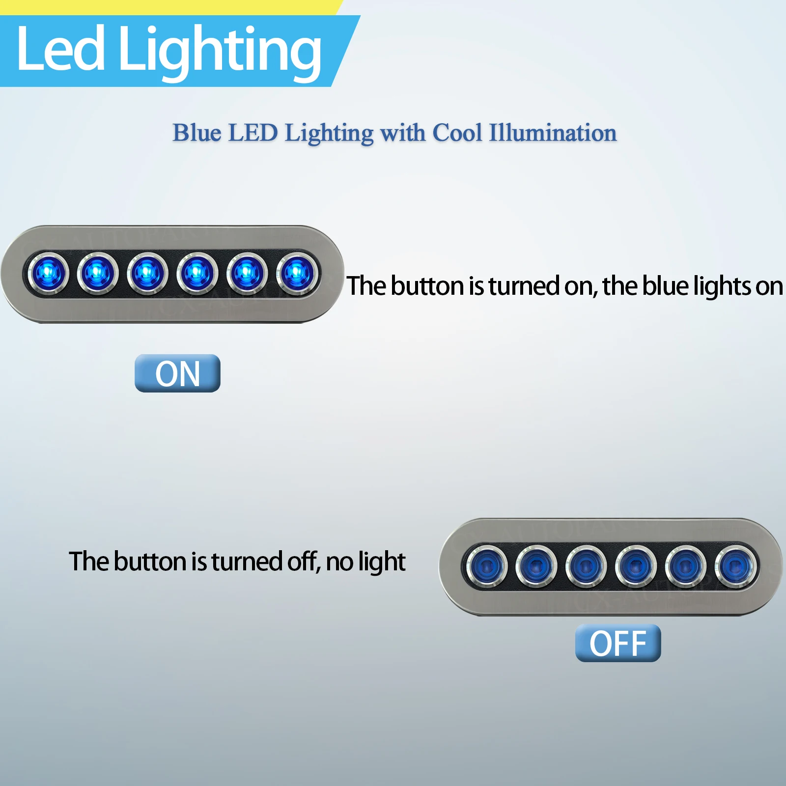 6-عصابة الفولاذ المقاوم للصدأ البحرية لوحة التبديل 12 فولت 15A زر الضغط على الخروج لوحة مقاومة للماء مع الصمامات ل قارب جسر يخت قارب #5