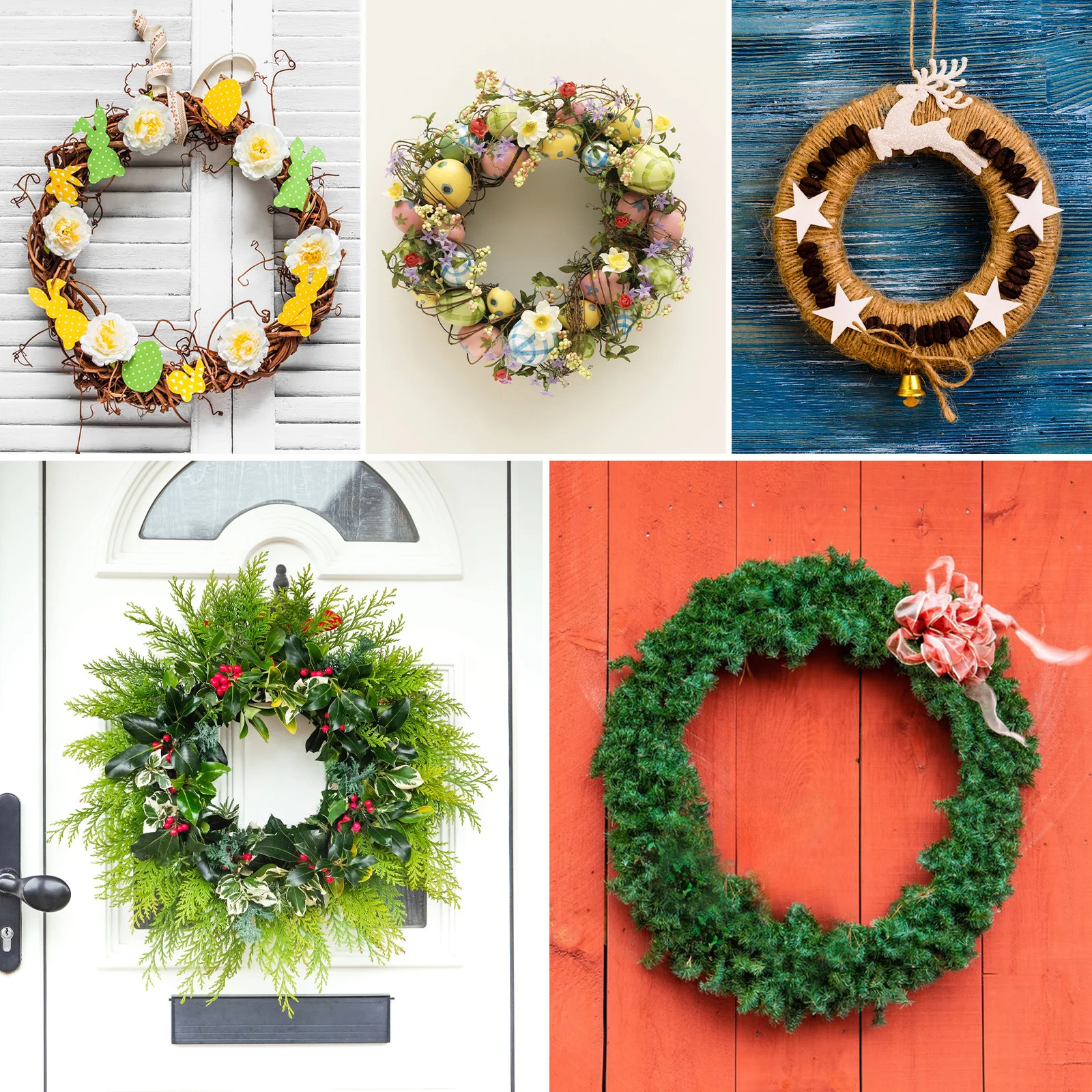 

6Pcs Round Wreath Frame Wooden Craft Rings Wood Wreath Forms Smooth Surface for Floral Garland Party Wedding Decoration Supplies