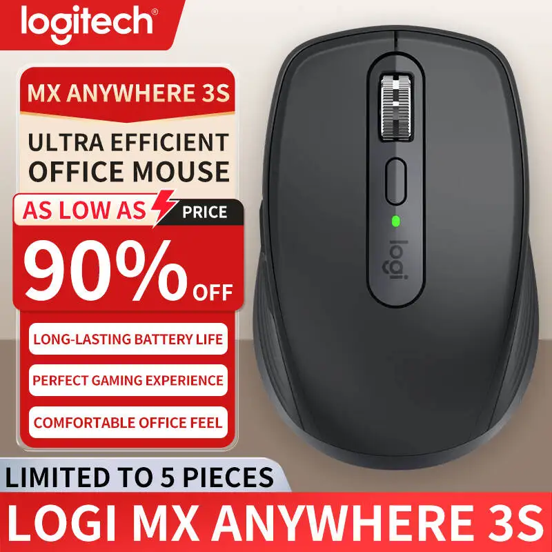 لوجيتك ماستر سيريز MX Anywhere 3S بلوتوث ماوس لاسلكي صامت صوت ناعم مكتب أنثى اللوحي
