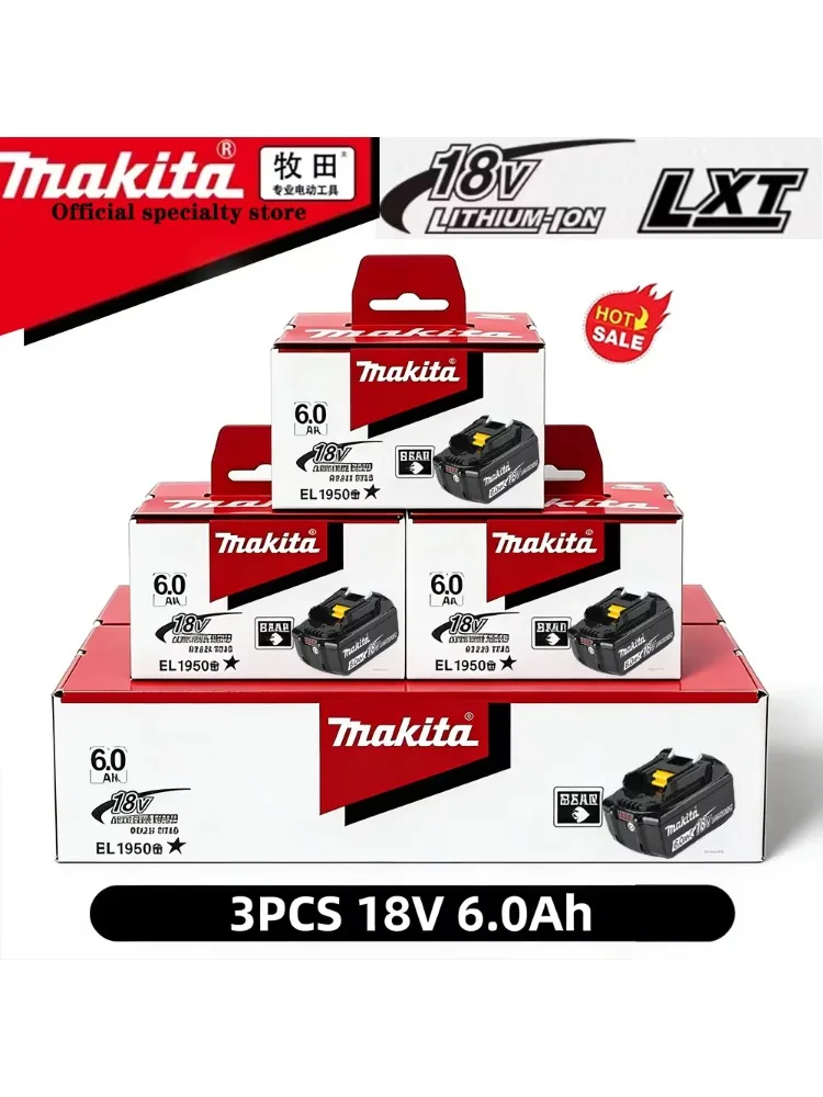 100% Echte Makita 6Ah voor Makita 18V Batterij BL1860B BL1840 BL1830B BL1850B BL1850 BL1860 BL1815 Vervanging Lithium Batterij - afbeelding 2