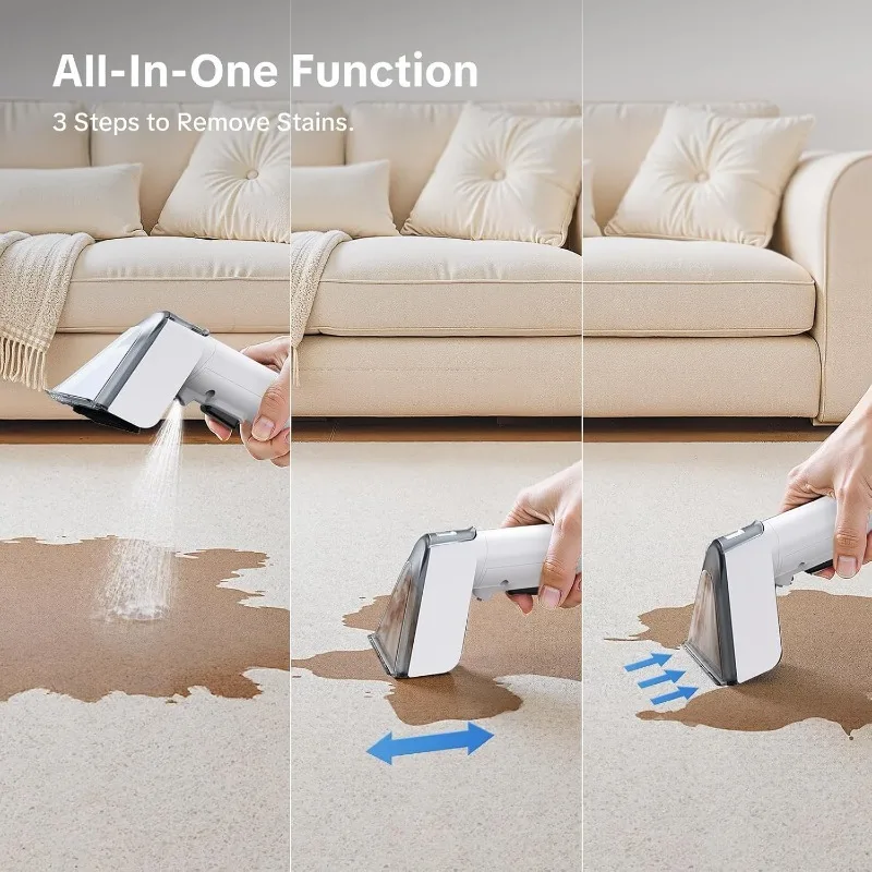 600W High Power Fabric Cleaner Model 6358 Spray Suction Integrated Household Cleaning Machine For Sofa Mattress Carpet Curtain