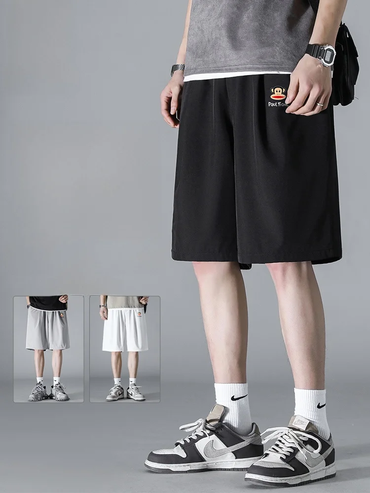 

Летние тонкие свободные спортивные повседневные шорты PaulFrank для мужчин, прямые брюки-капри, дышащие, быстросохнущие, комфортные шорты