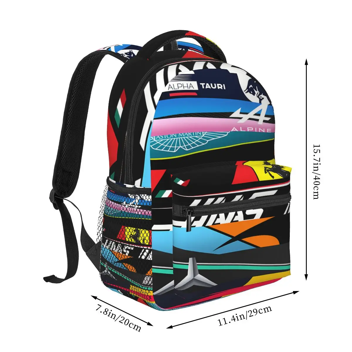 Imagem -02 - Mochila Formula f1 Teens Grade de Graduação Bolsas Escolares para Estudantes Moda Menino e Menina 2023