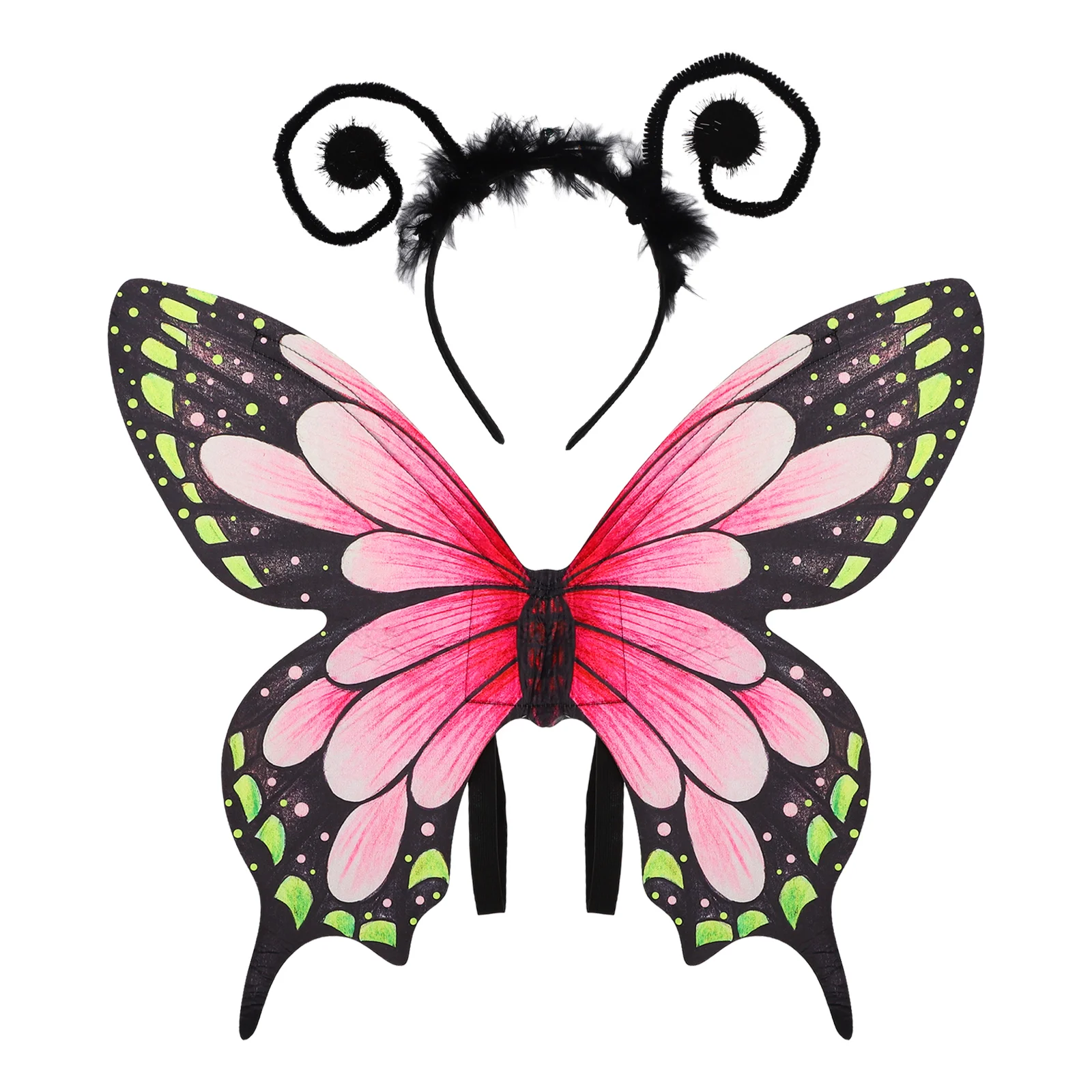 Fiore Farfalla Fata Ali da elfo Colori vivaci Ali Accessorio per costume cosplay di Halloween Prestazioni di laurea Puntelli per palcoscenici Ala