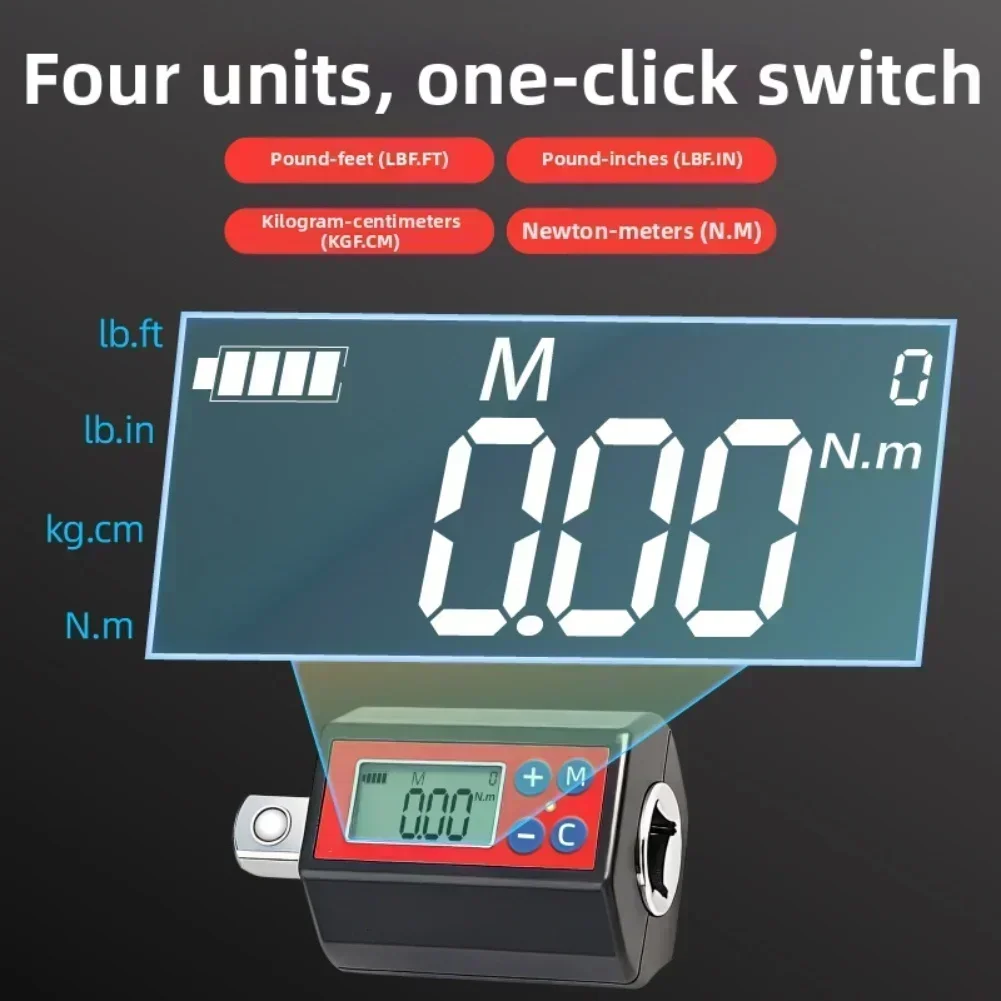 

12inch Digital Torque Wrench Adapter preset 1 2 110Nm with 1 2 inch Drive for Automotive Industrial Maintenance