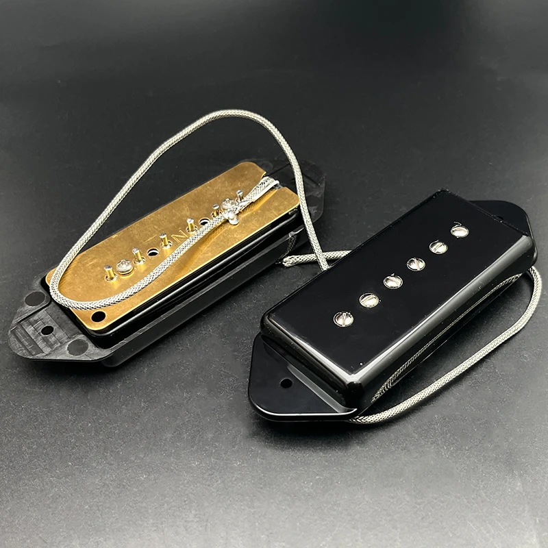 Dog Ear Vintage P90 Pickup N-6.9K/B-7.2K Soapbar Pickup Alnico 5 Single Coil Bridge Pickup Black/White/Cream