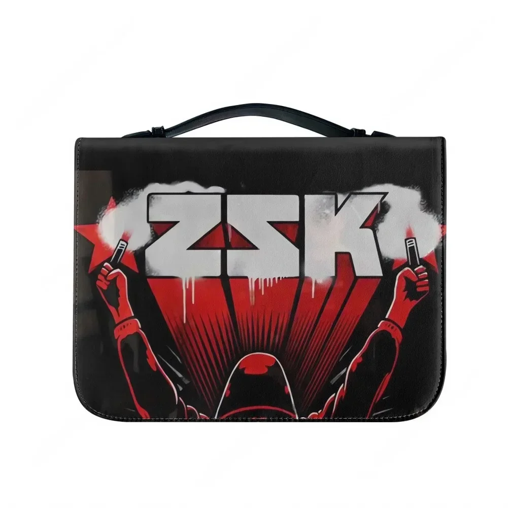 ZSK German Berlin Skateboard Punk Band Bibel-Taschen Christliche Geschenke Bibelhülle Wasserdichte Ledertasche mit Taschen Schutzhülle