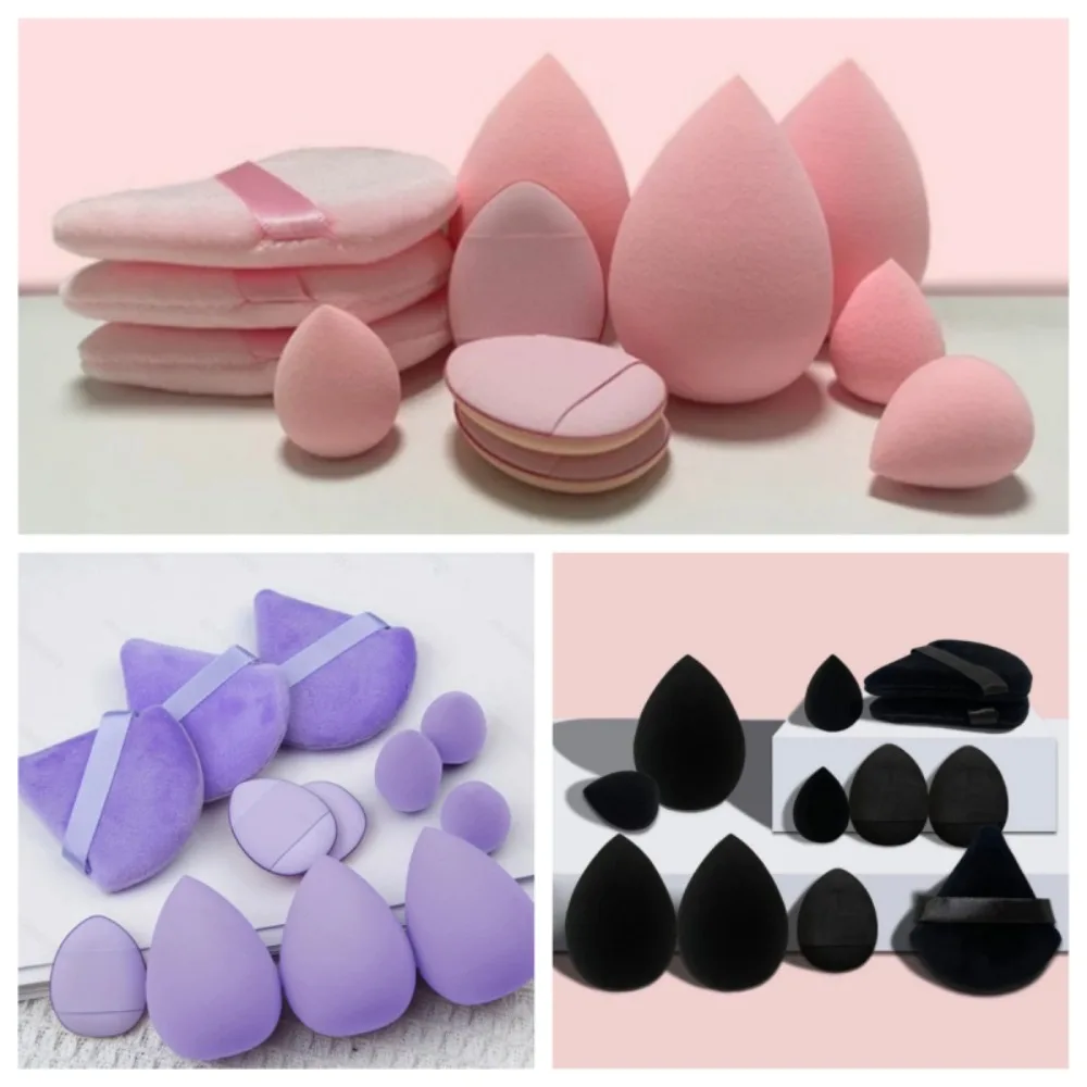 Esponja de maquillaje de 12 piezas para mujer, esponjas de base en polvo, accesorios de maquillaje, herramientas de belleza