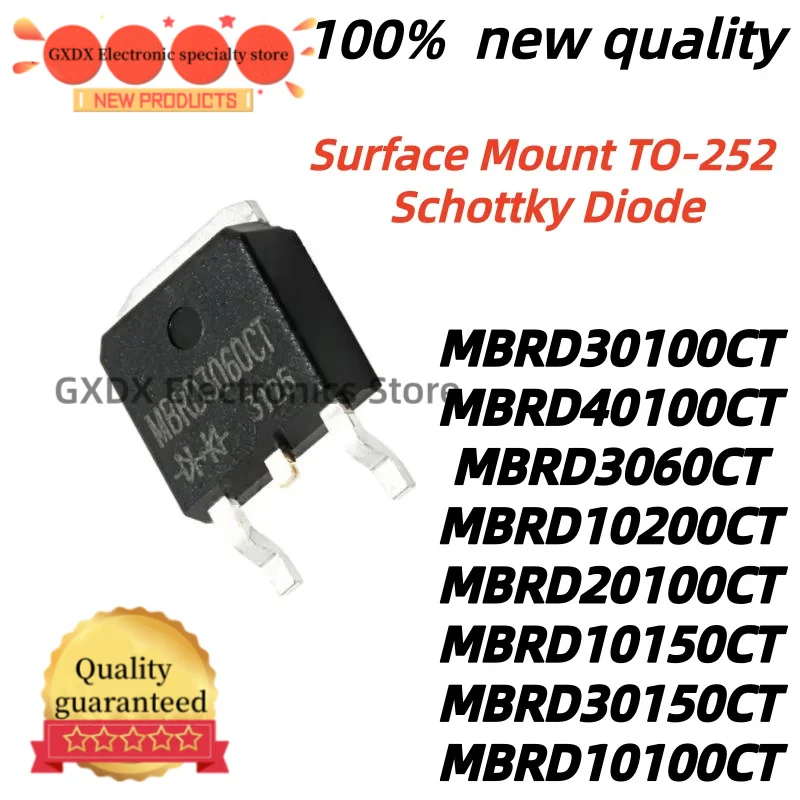 10Uds 100% New MBRD30150CT MBRD40100CT MBRD3060CT MBRD10100CT MBRD10150CT MBRD10200CT MBRD20100CT MBRD30100CT TO-252 Chipset