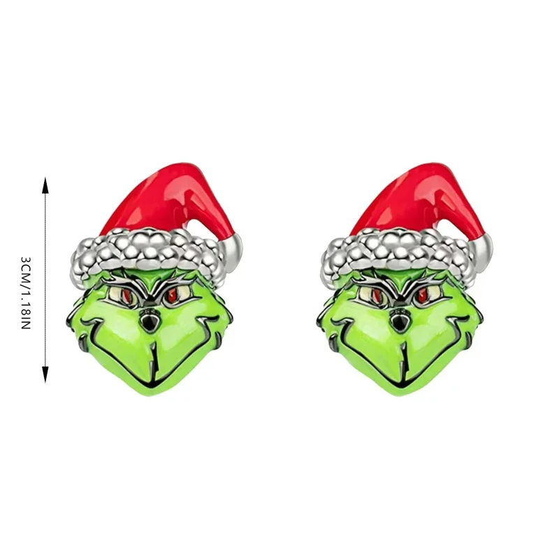 2024 Christmas Earrings Classic Cartoon Same Metal Acrylic Drop Earring for Woman Girl New Year Christmas Party Gift