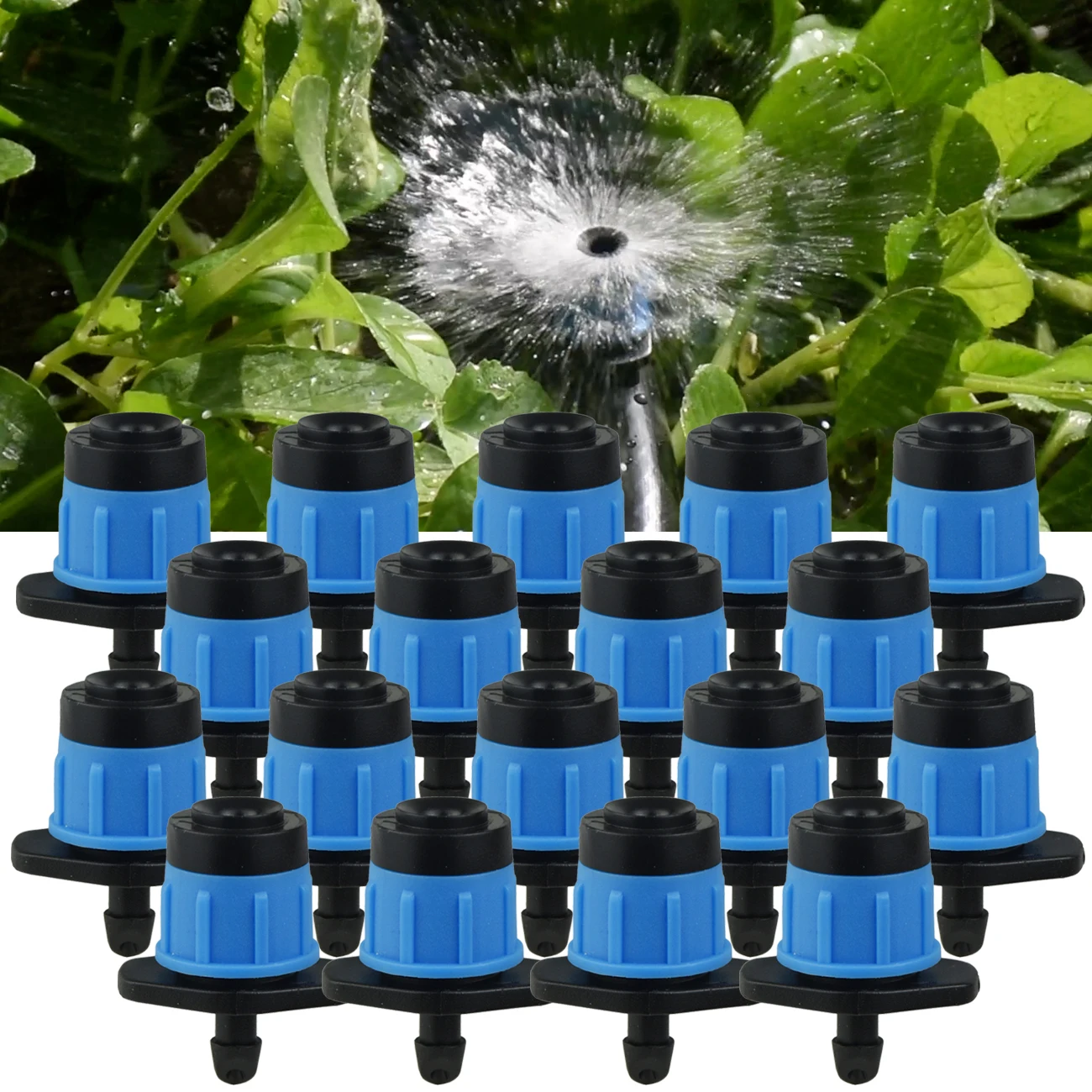 

KESLA 30-100pcs Garden Watering Sprinklers Full-circular Adjustable Fountain Nozzle Adjustable Scattering Spray Mushroom Dripper