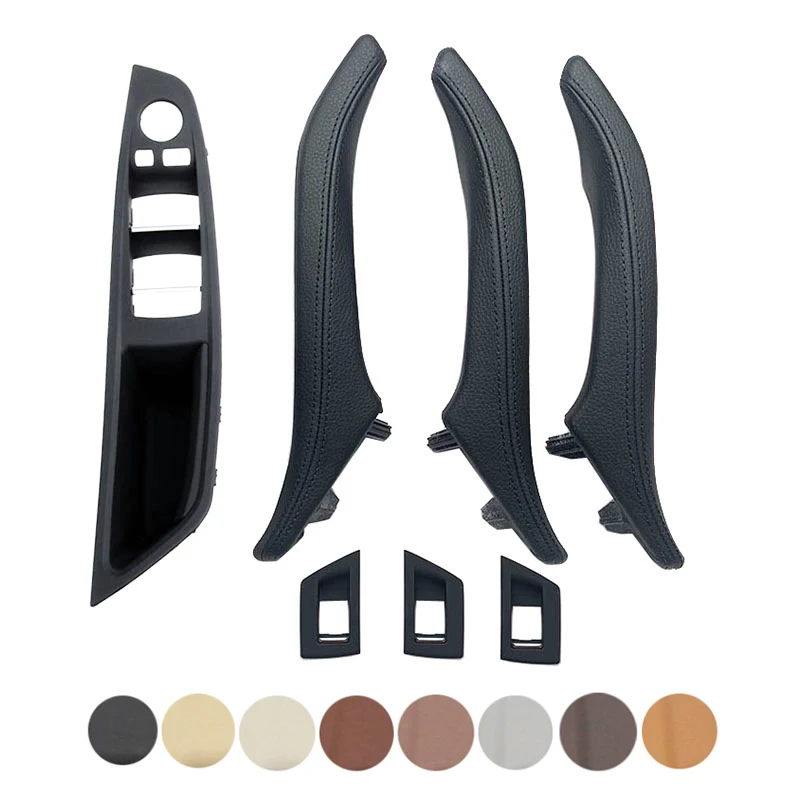 

Car Interior Accessories Left Right Leather Door Handle Assembly 7Pcs Kit for BMW 5 Series F10 F11 F18 520i 523i 528i 530i 535i