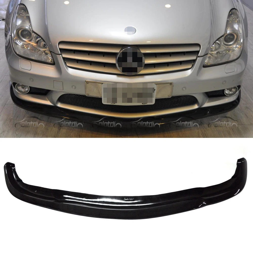 Car Parts Carbon Fiber Front Lip Bumper Chin Spoiler Front Splitter For Mercedes Benz CLS W219 2007-2011