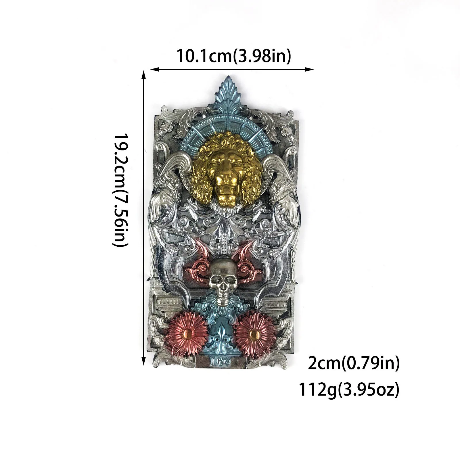 실리콘 몰드 송진 에폭시 수공예 주조 금형, 사자 해골 장식, 가정 벽 장식, 선물 캐비닛, 사무실 예술 공예 장식