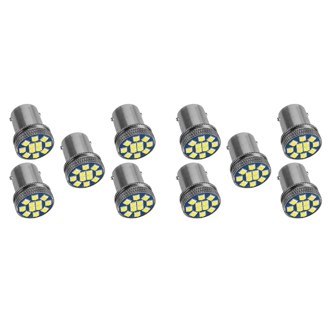 10Pcs White LED 12SMD BAY15D 1156 1157 7440 3157 T20 P21W DRL Turn Signal Parking Light Bulbs Universal for Car Truck 24V