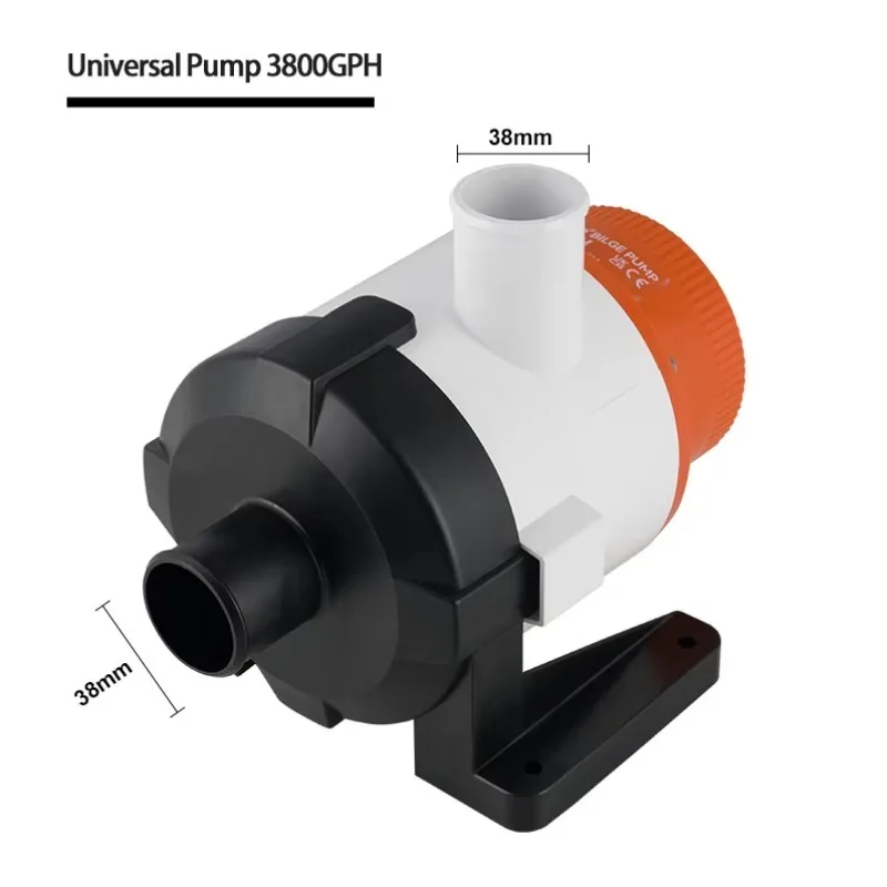 12 فولت 3800GPH عالية التدفق المزدوج ميناء مضخة نزح البحرية تيار مستمر مضخة غاطسة لليخوت قارب سريع ونقل المياه الطعم