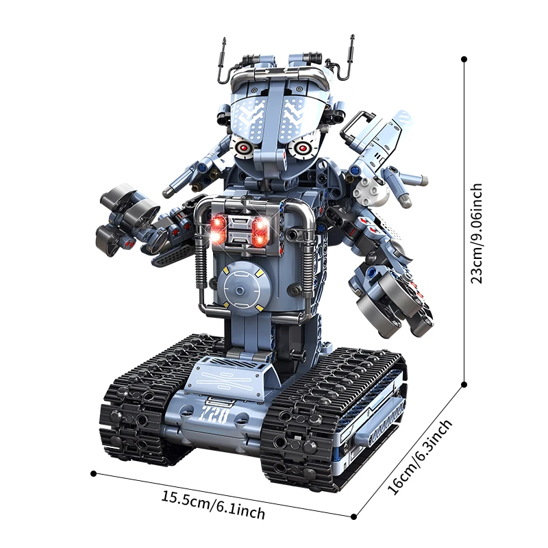 

Technical Intelligent 2-in-1 Robot APP Remote Control Bricks Building Blocks Programming Toys For Kids Boys Gift Educational Set